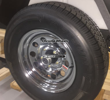 Hydrotek TTC14 Spare Tire and Chrome Wheel for Trailer